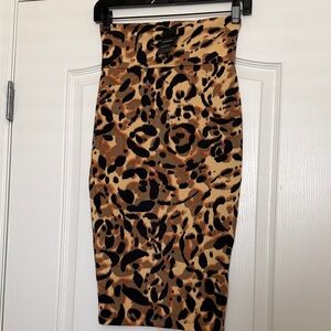 Bebe Animal Print Pencil Skirt